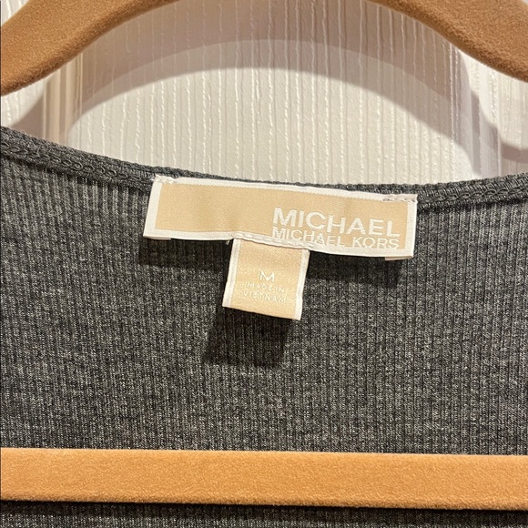 Michael Kors Women's Gray Button-Down Top - Picture 2 of 4